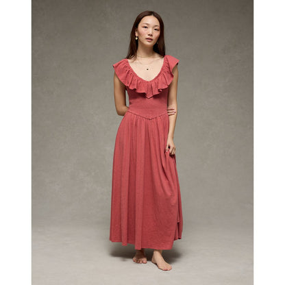 AE Sunchaser Knit Drop Waist Midi Dress
