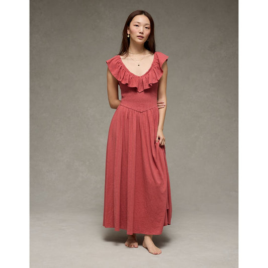 AE Sunchaser Knit Drop Waist Midi Dress