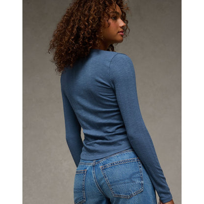 AE Long Sleeve Henley T-Shirt