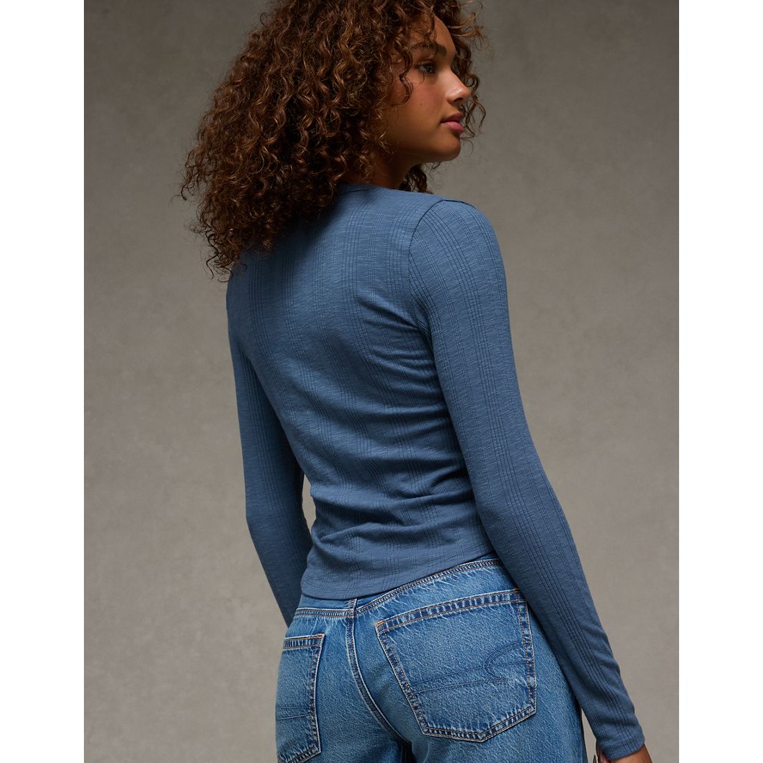 AE Long Sleeve Henley T-Shirt
