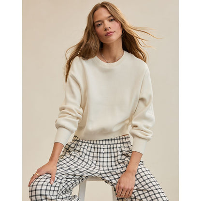 Cropped Crew Sweater