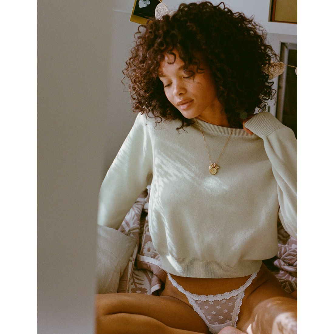 Cropped Crew Sweater