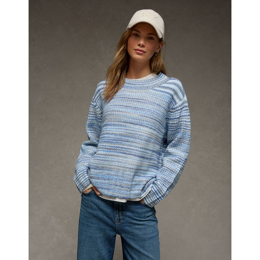 AE Oversized Faux Mohair Wide Cuff Sweater