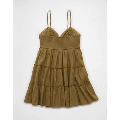 AE V-Neck Tiered Babydoll Mini Dress