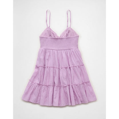 AE V-Neck Tiered Babydoll Mini Dress