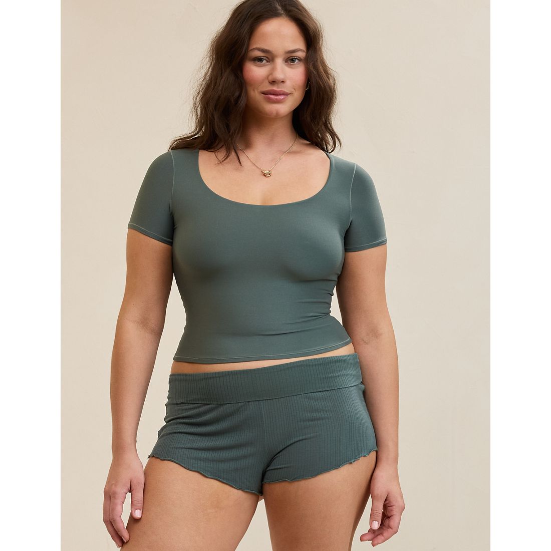 SMOOTHEZ Short Sleeve Scoop T-Shirt NULL