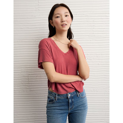 AE Soft & Sexy Ribbed V-Neck T-Shirt