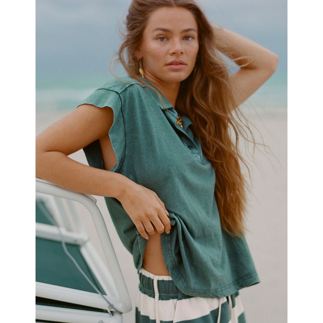 Happiest Oversized Polo T-Shirt