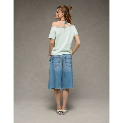 AE Off-the-Shoulder Graphic T-Shirt