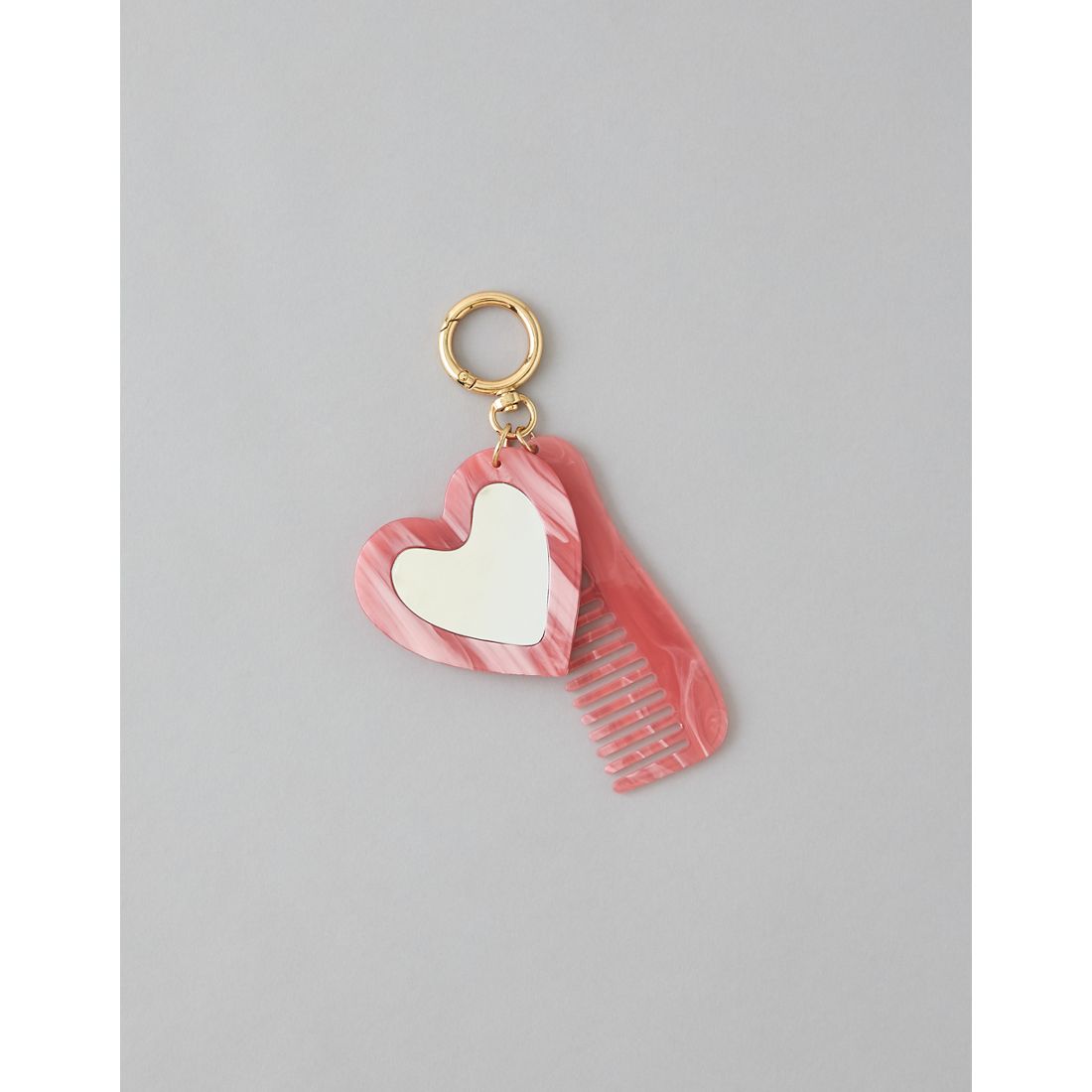 AE Heart Mirror + Comb Keychain