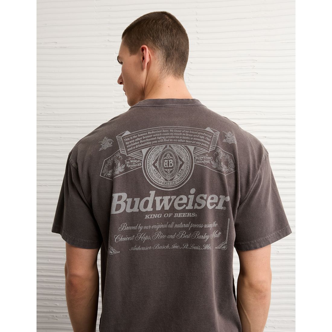 AE Boxy Fit Budweiser Graphic T-Shirt