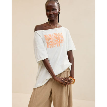 Off The Shoulder Oversized Boyfriend T-Shirt