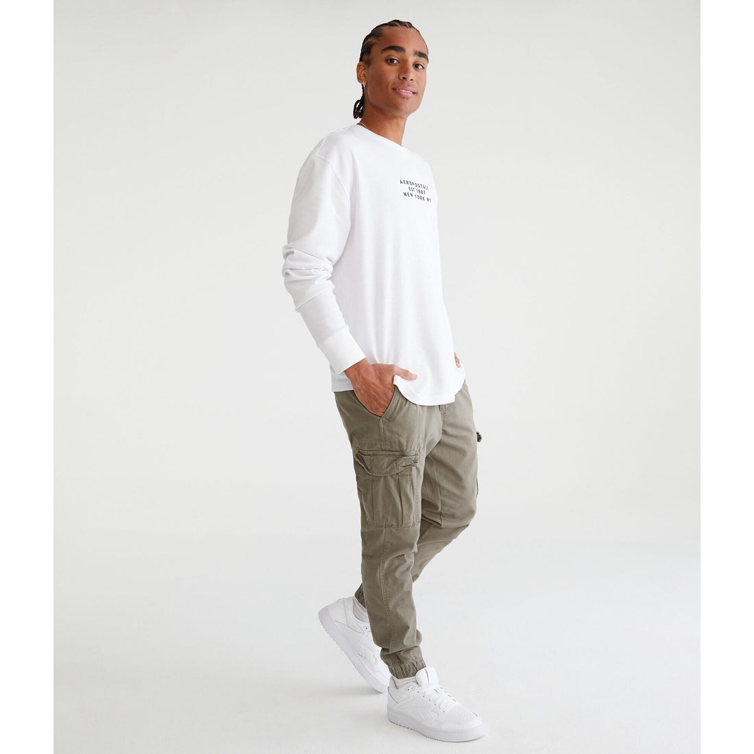 Twill Cargo Joggers
