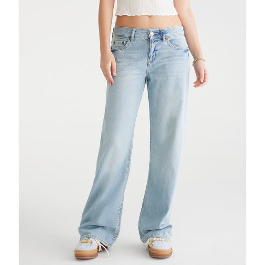 Aeropostale Womens' Low-Rise Baggy Wide Leg Jean