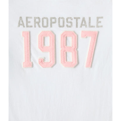 Aeropostale Womens' Aeropostale 1987 Applique Graphic Tee