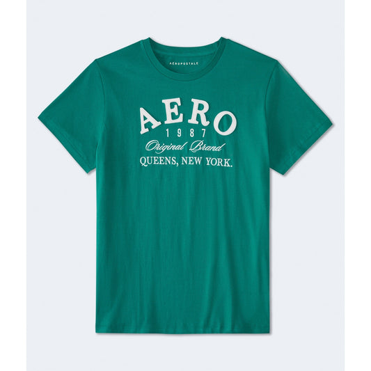Aeropostale Mens' Queens NY Applique Graphic Tee