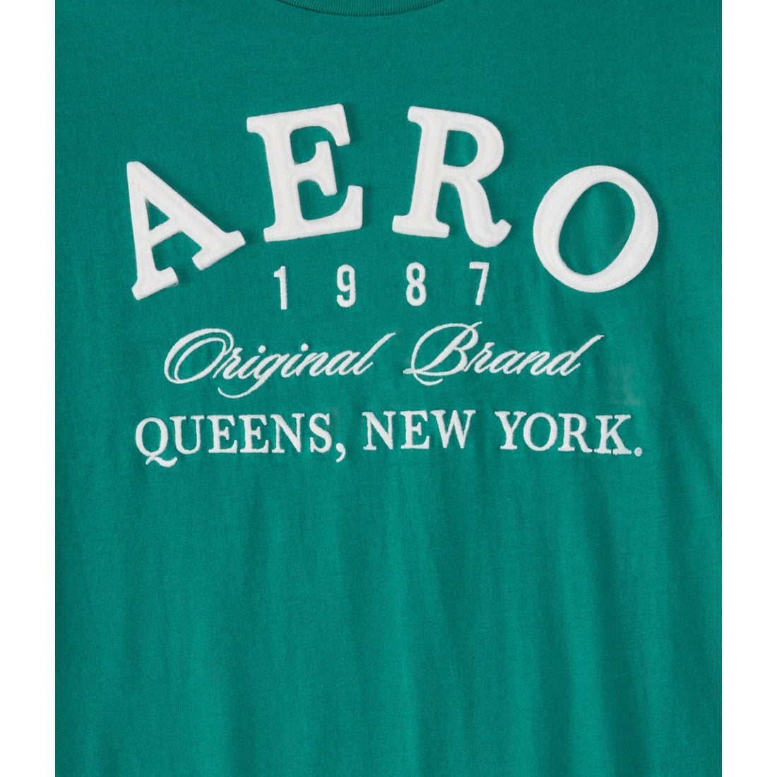 Aeropostale Mens' Queens NY Applique Graphic Tee