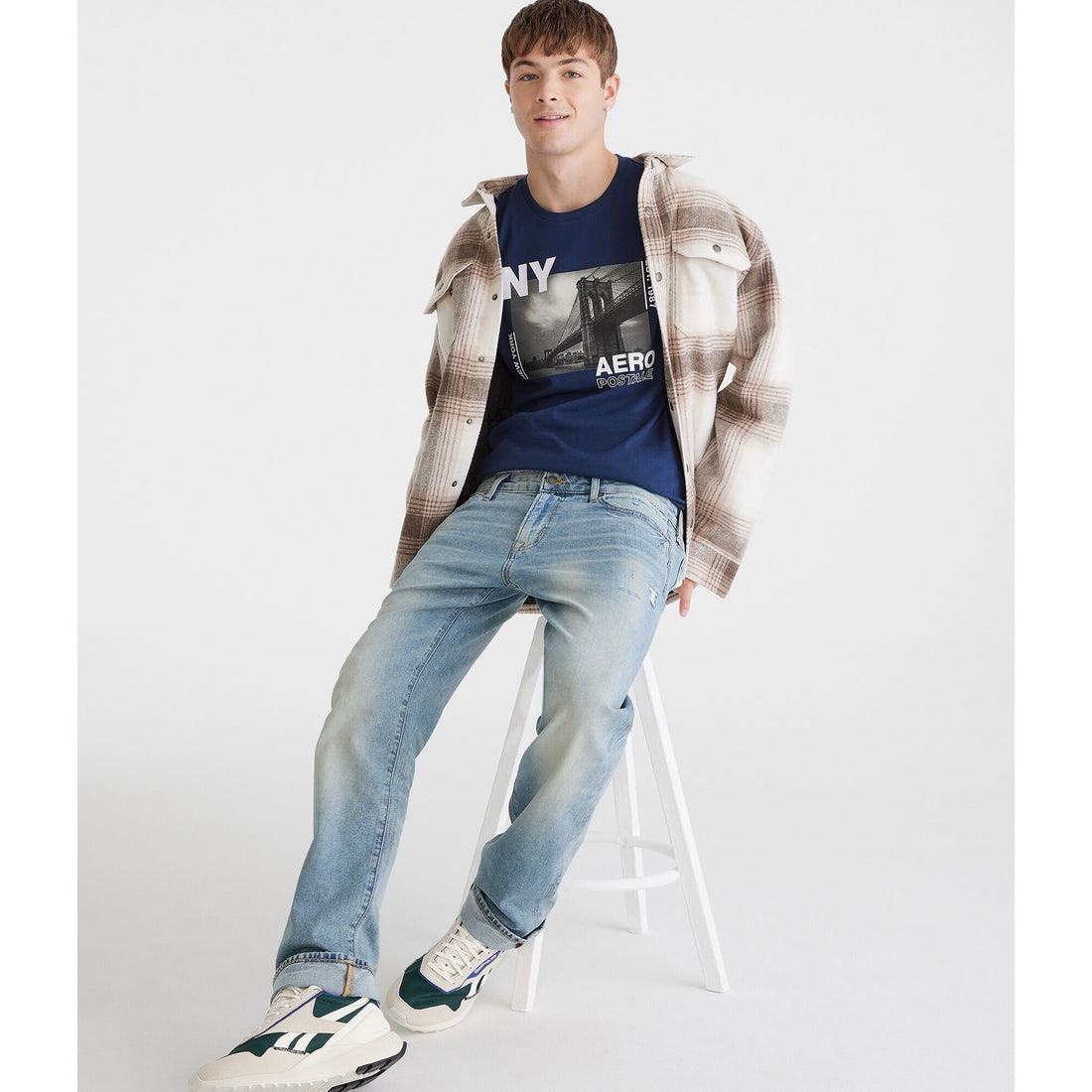 Aeropostale Mens' Aeropostale NY Brooklyn Bridge Graphic Tee