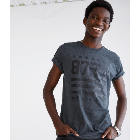 Aeropostale Mens' 87 Flag Graphic Tee