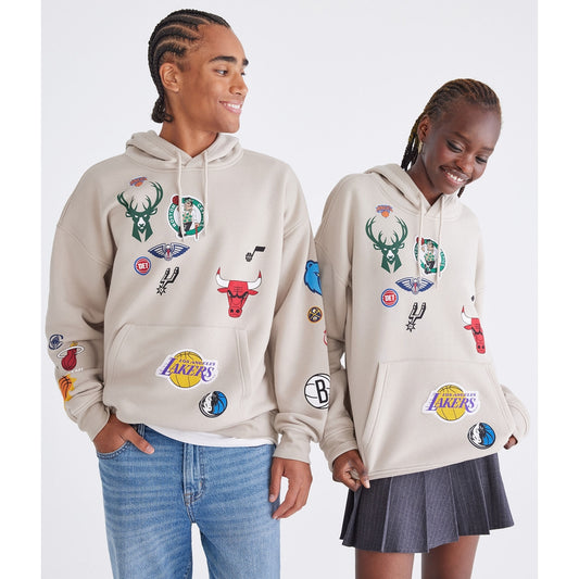 Aeropostale Mens' NBA Team Logos Pullover Hoodie