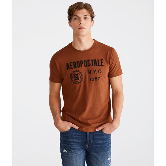Aeropostale Mens' Aeropostale NYC 1987 Applique Graphic Tee