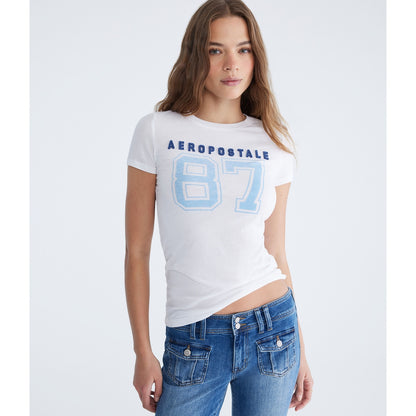 Aeropostale Womens' Aeropostale 87 Applique Graphic Tee