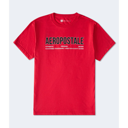 Aeropostale Authentic Logo Flocked Graphic Tee