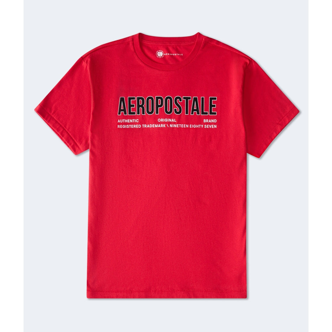 Aeropostale Authentic Logo Flocked Graphic Tee
