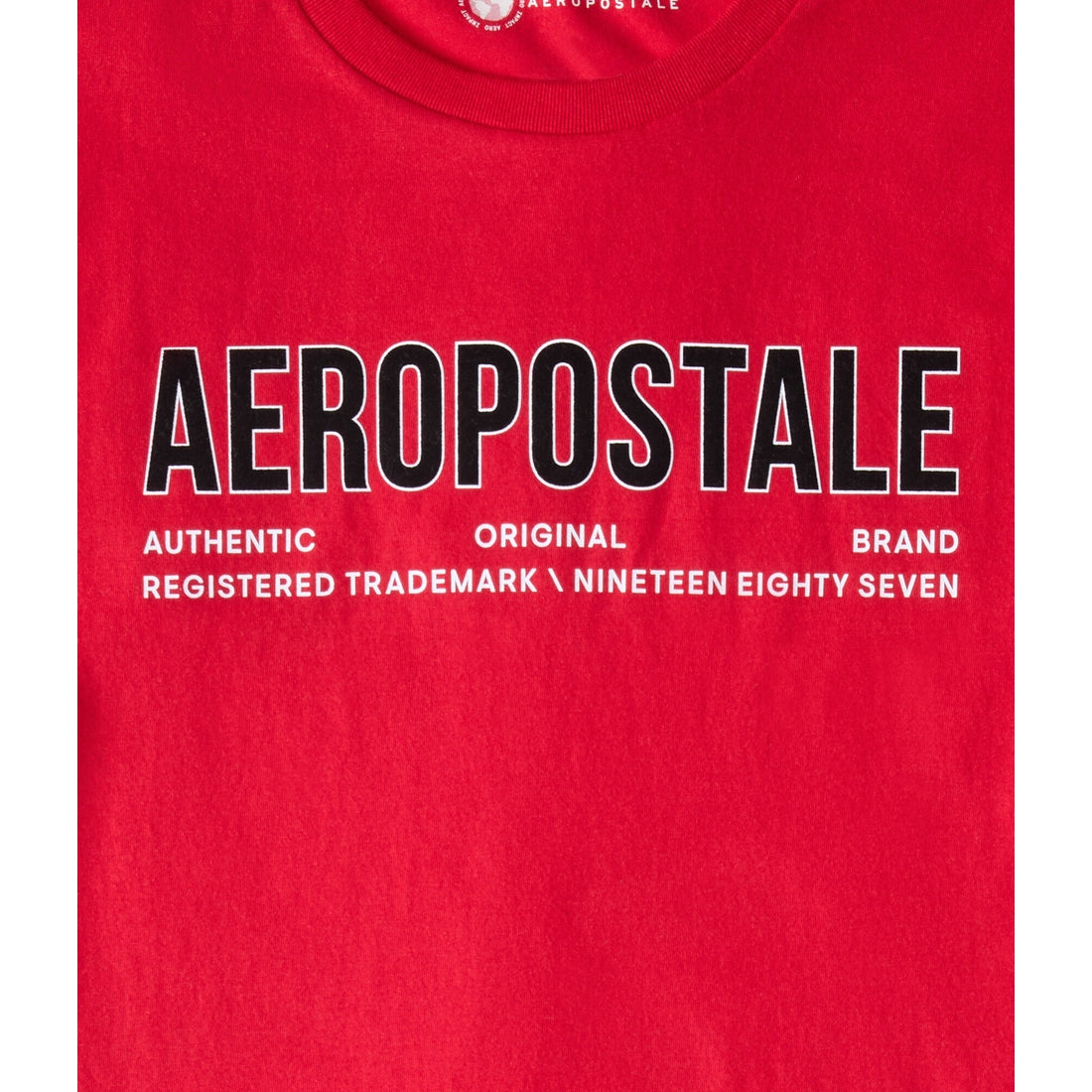 Aeropostale Authentic Logo Flocked Graphic Tee