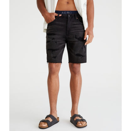 Aeropostale Mens' Premium Air Denim Shorts 9"
