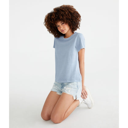 Aeropostale Womens' Washed Vintage Fit Crew Tee