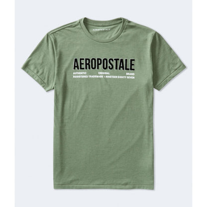 Aeropostale Authentic Logo Flocked Graphic Tee