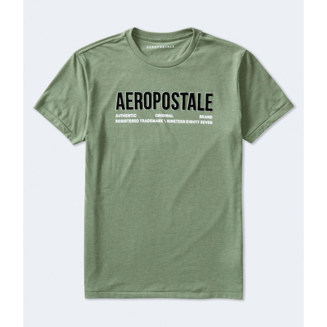 Aeropostale Authentic Logo Flocked Graphic Tee