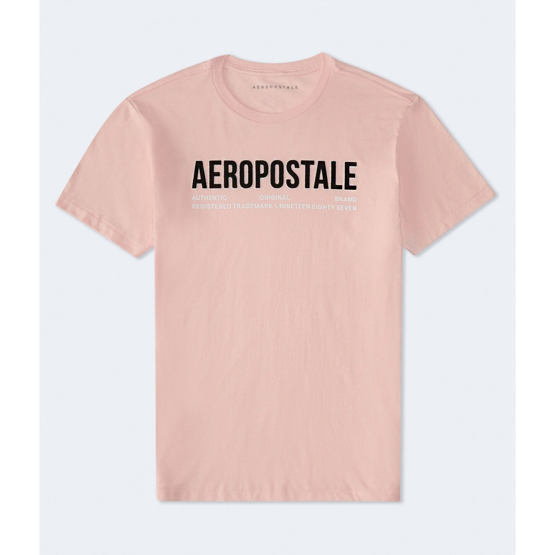 Aeropostale Authentic Logo Flocked Graphic Tee