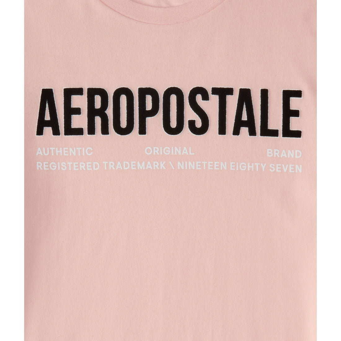 Aeropostale Authentic Logo Flocked Graphic Tee