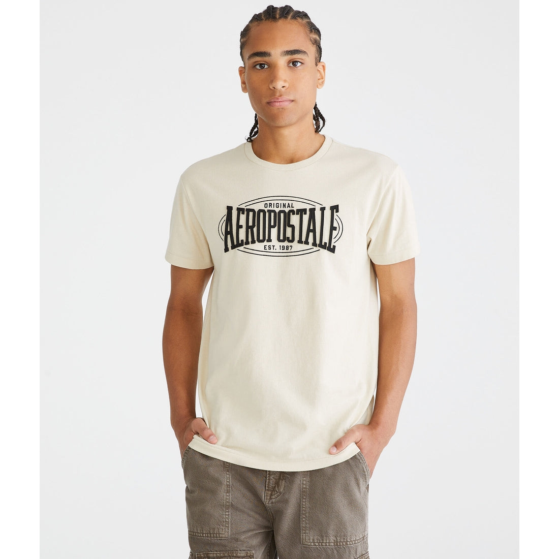 Aeropostale Mens' Aeropostale Oval Applique Graphic Tee