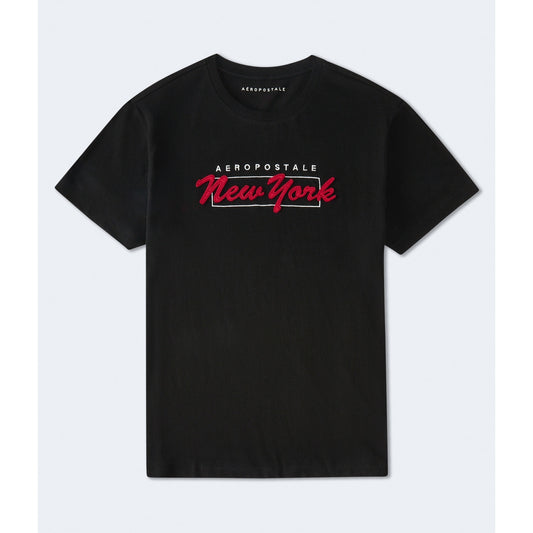 Aeropostale Mens' Aeropostale New York Box Logo Applique Graphic Tee