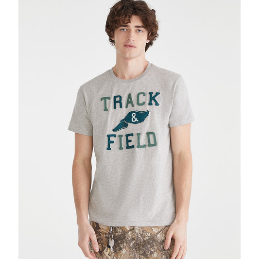 Aeropostale Mens' Track & Field Applique Graphic Tee