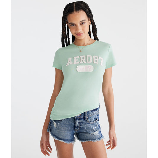 Aeropostale Womens' 87 Applique Graphic Tee