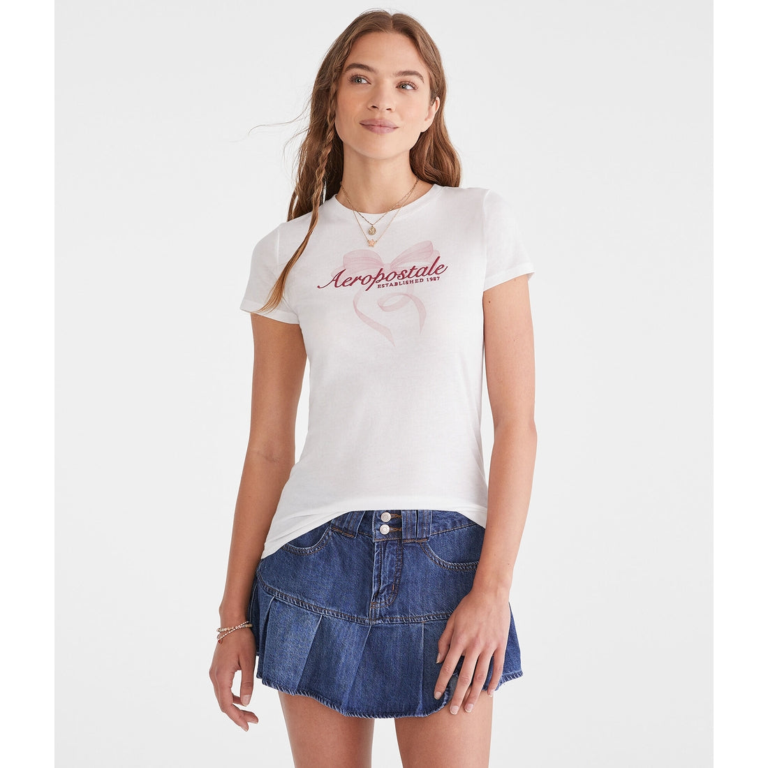 Aeropostale Womens' Aeropostale Bow Graphic Tee