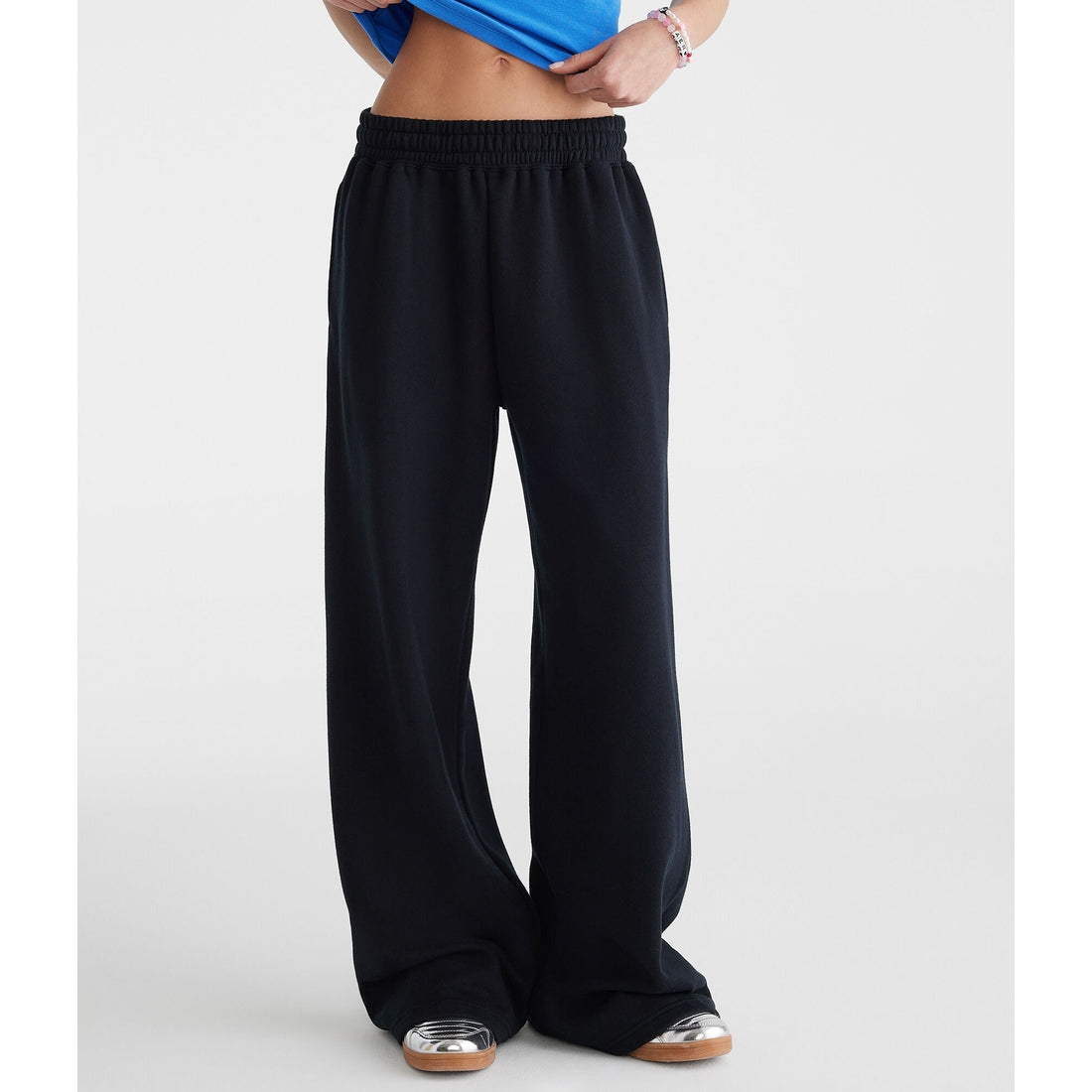 Mid-Rise Wide Leg Sweatpants