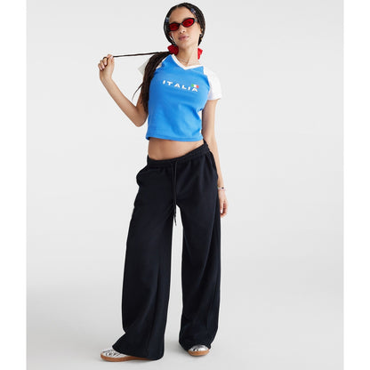 Mid-Rise Wide Leg Sweatpants