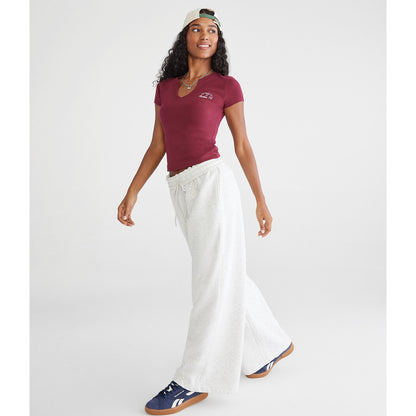 Mid-Rise Wide Leg Sweatpants