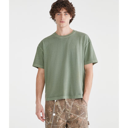Aeropostale Mens' Washed Boxy Fit Crew Tee