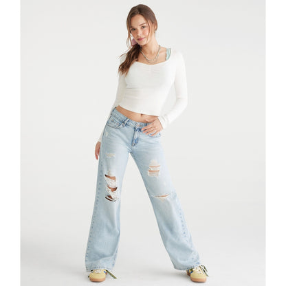 Low-Rise Baggy Wide Leg Lightweight Luxe Jean