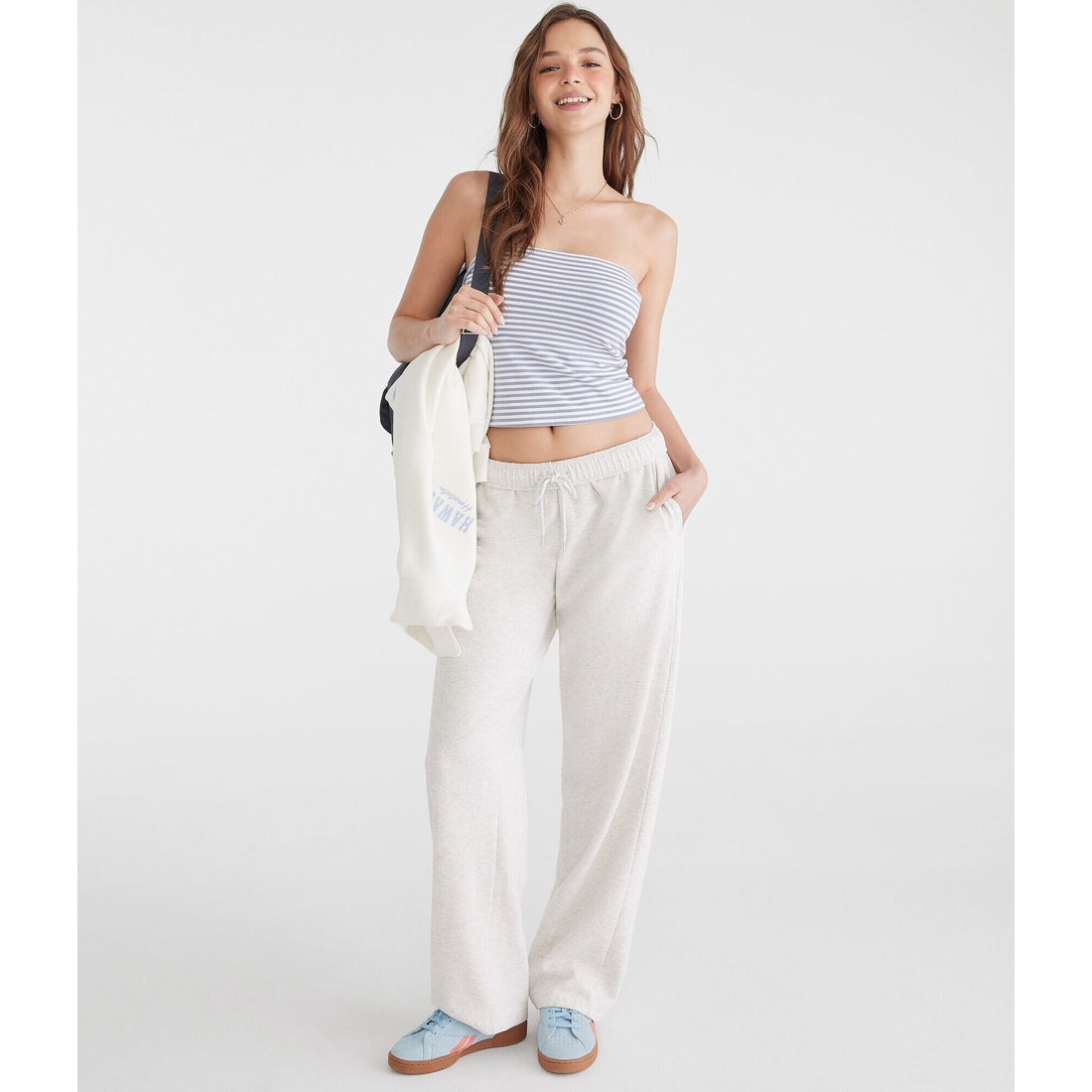 Aeropostale Womens' Mid-Rise Straight Leg Sweatpants