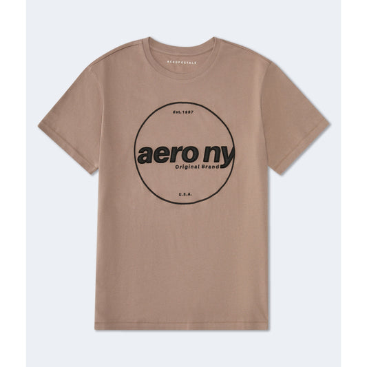 Aeropostale Mens' NY Circle Applique Graphic Tee