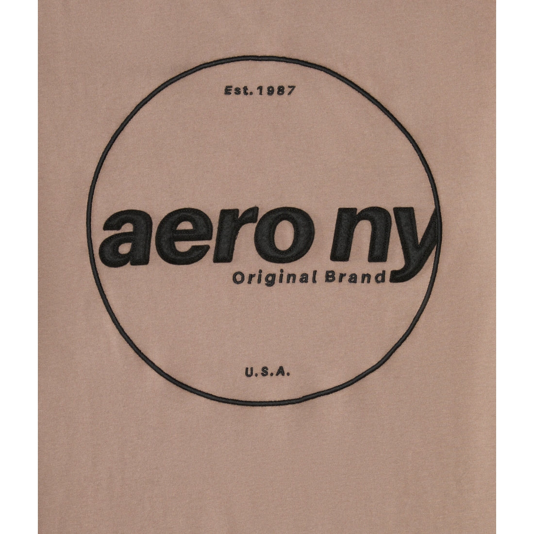 Aeropostale Mens' NY Circle Applique Graphic Tee