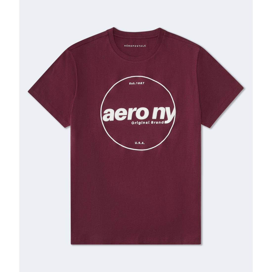 Aeropostale Mens' NY Circle Applique Graphic Tee