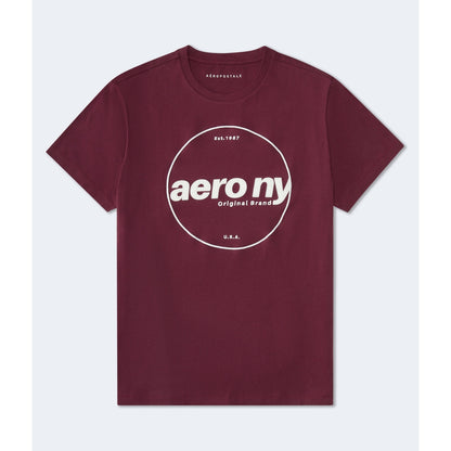 Aeropostale Mens' NY Circle Applique Graphic Tee